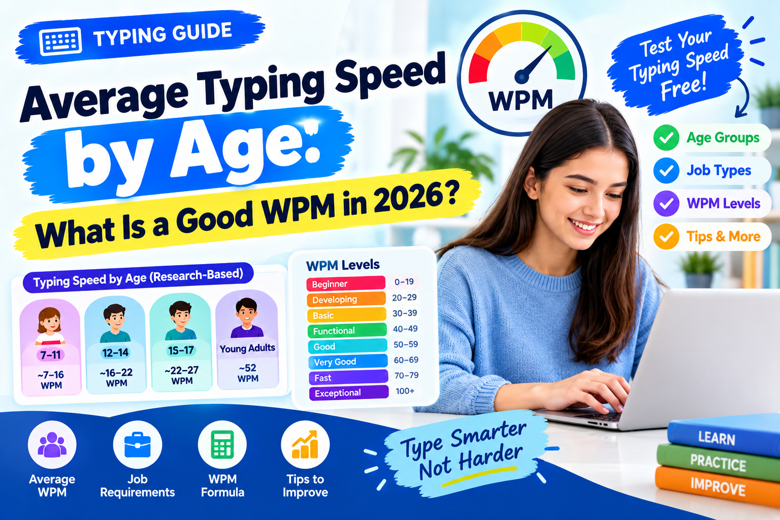 Average Typing Speed by Age: What Is a Good WPM in 2026?